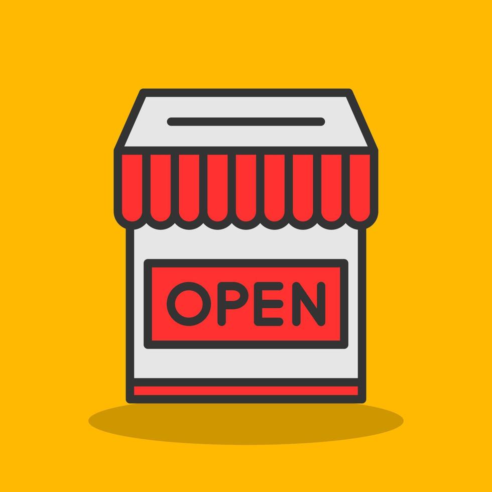 Shop Open Vector Icon Design