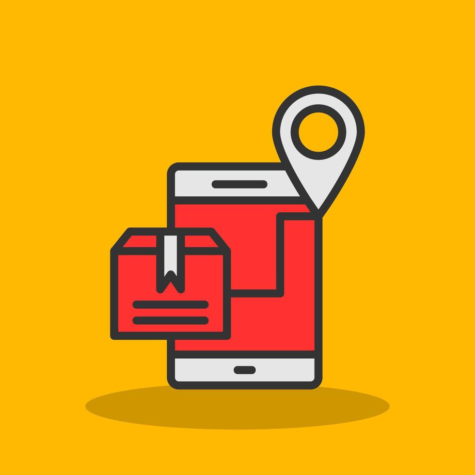 Mobile Shipment Tracking Vector Icon Design