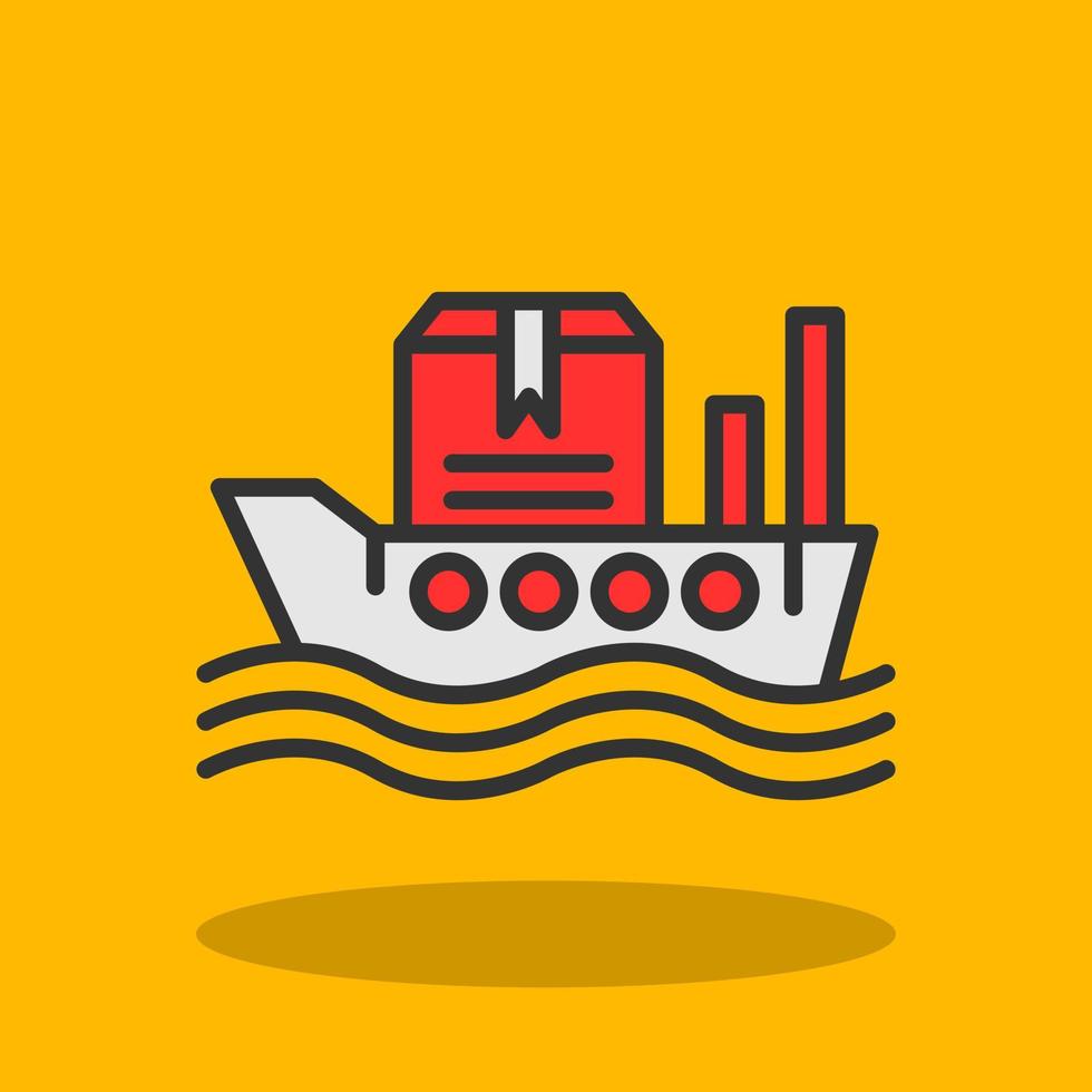 Worldwide Shipping Boat Vector Icon Design