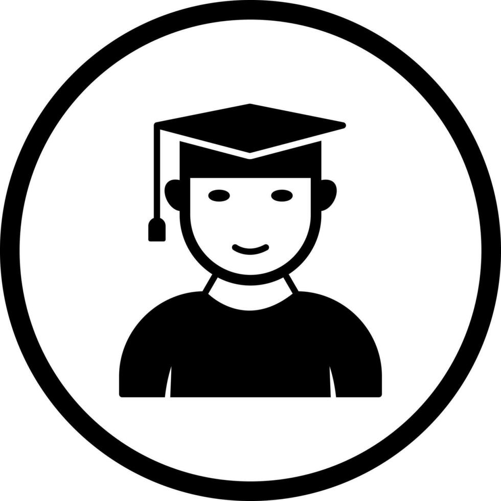 Unique Male Graduate Vector Icon