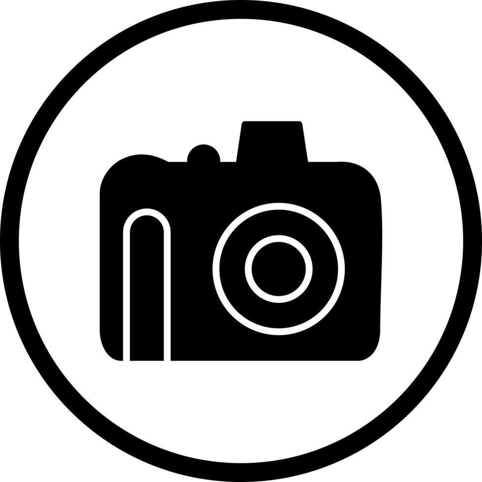 icono de vector de cámara dslr único