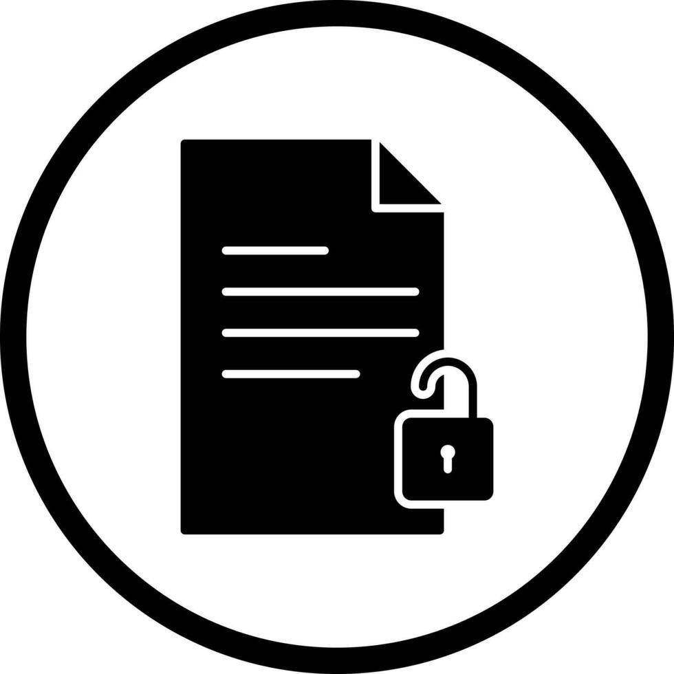 Unlock Documents Vector Icon