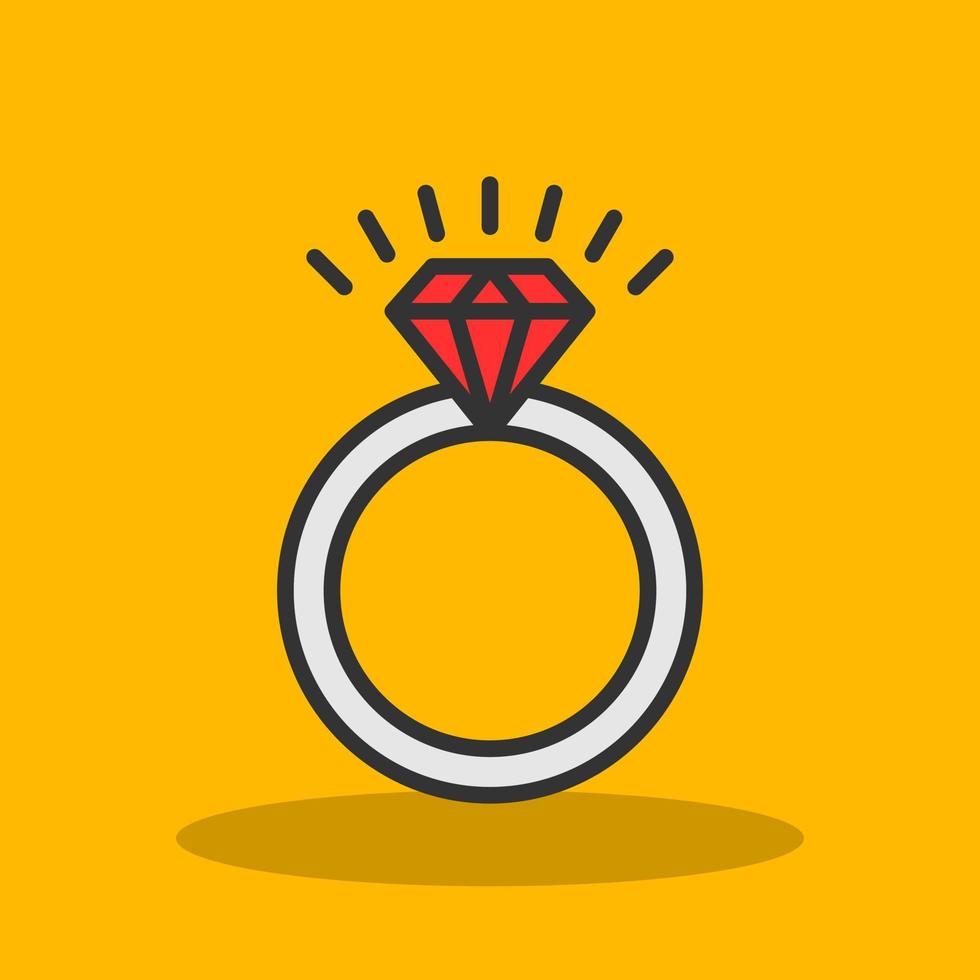 diseño de icono de vector de anillo de bodas