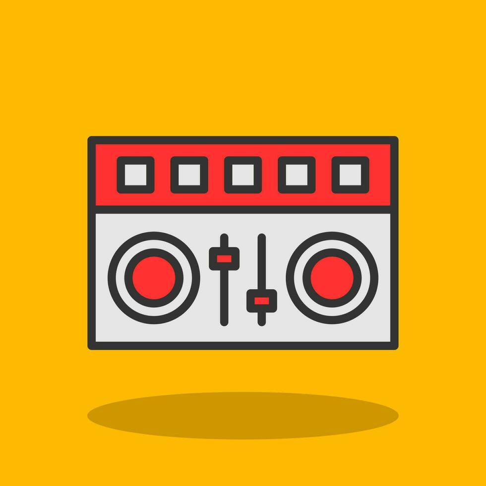 DJ Mixer Vector Icon Design