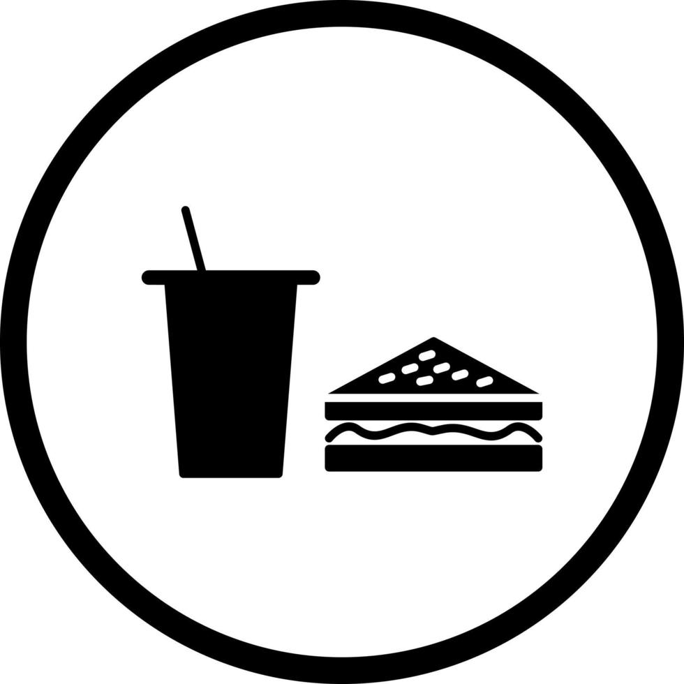 icono de vector de almuerzo único