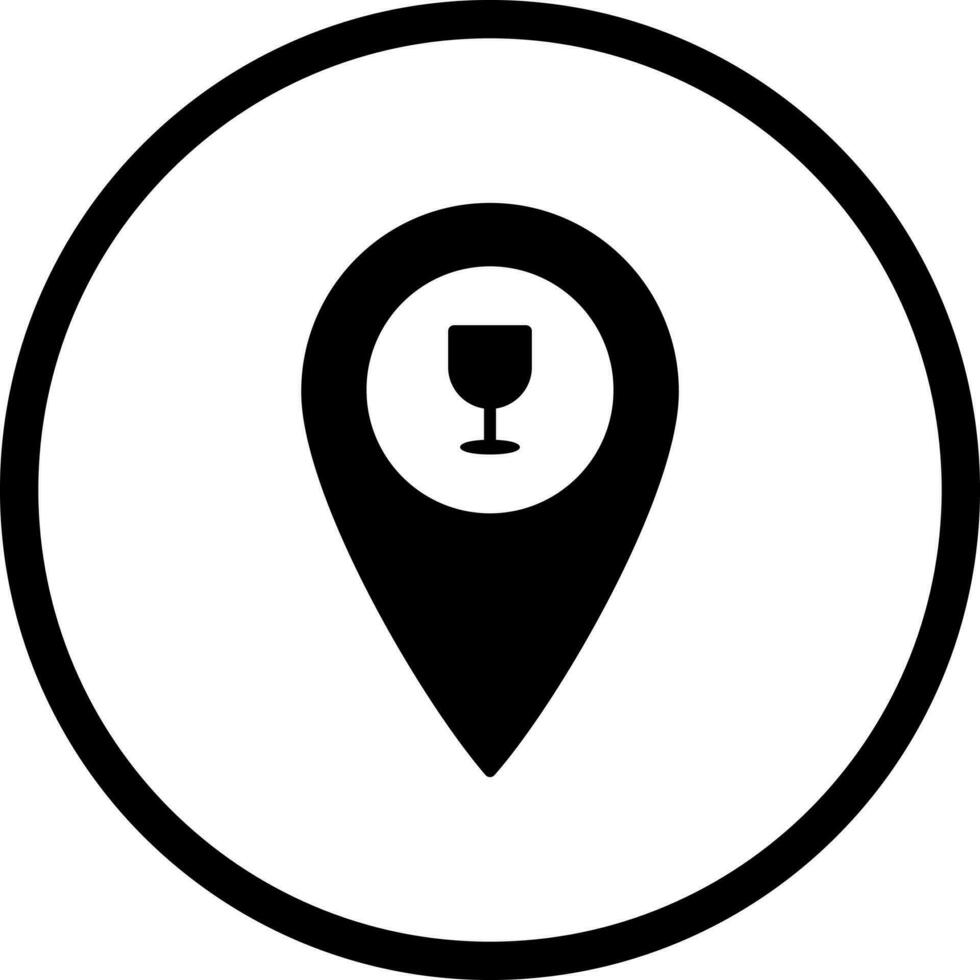 Unique Bar Location Vector Icon