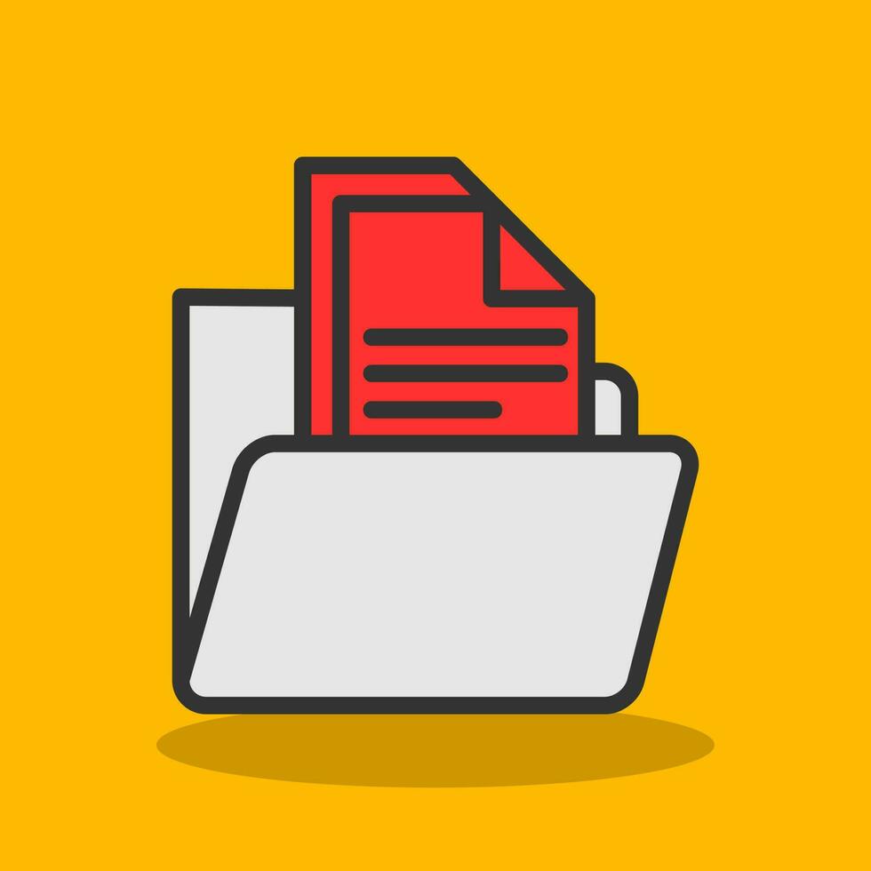 Folder with Files Vector Icon Design