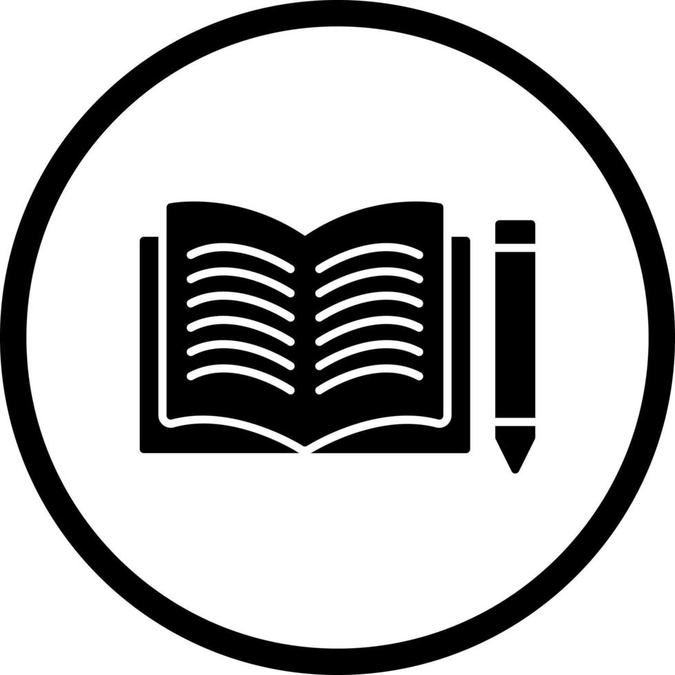Unique Pencil and Book Vector Icon