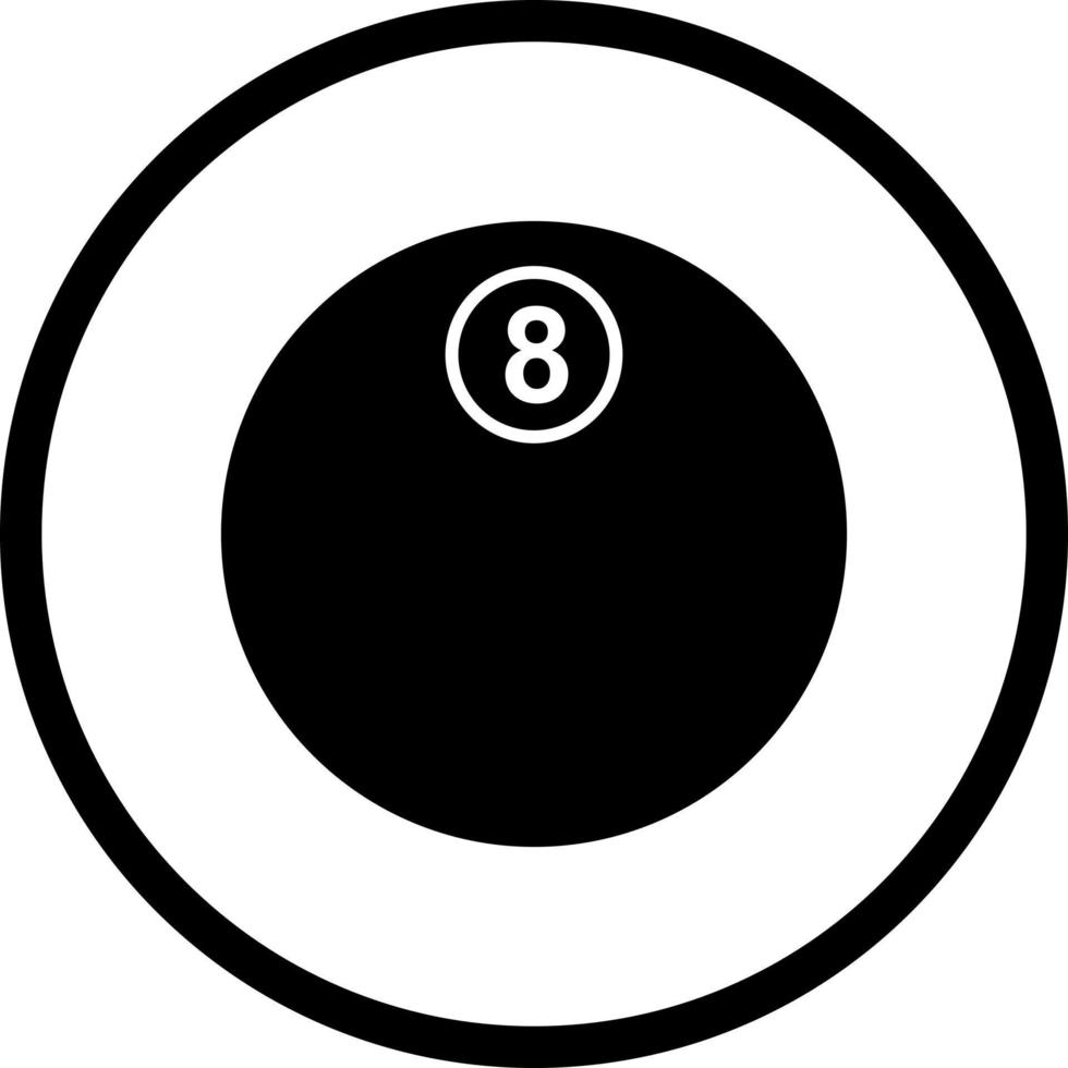 icono de vector de bola ocho único