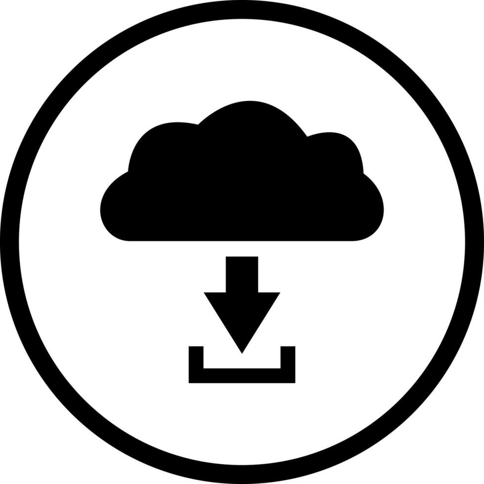 Unique Download from Cloud Vector Icon