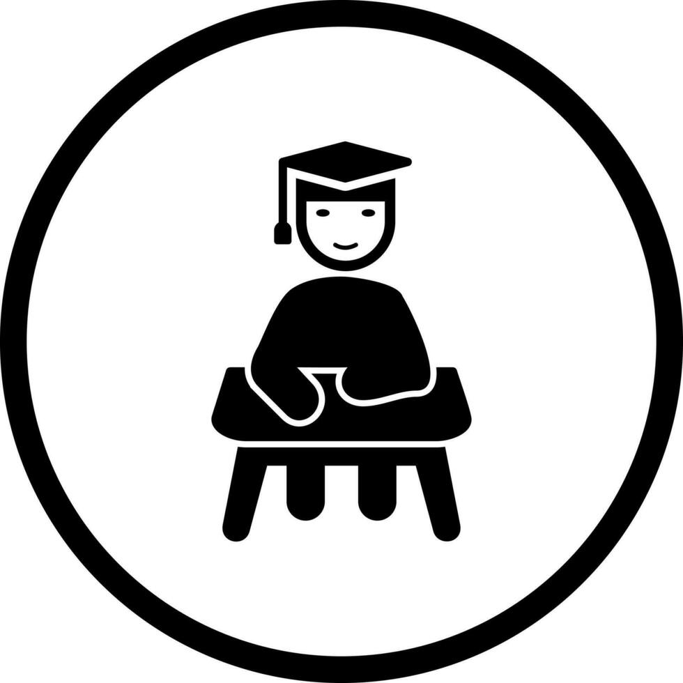 Unique Studying on Desk Vector Icon