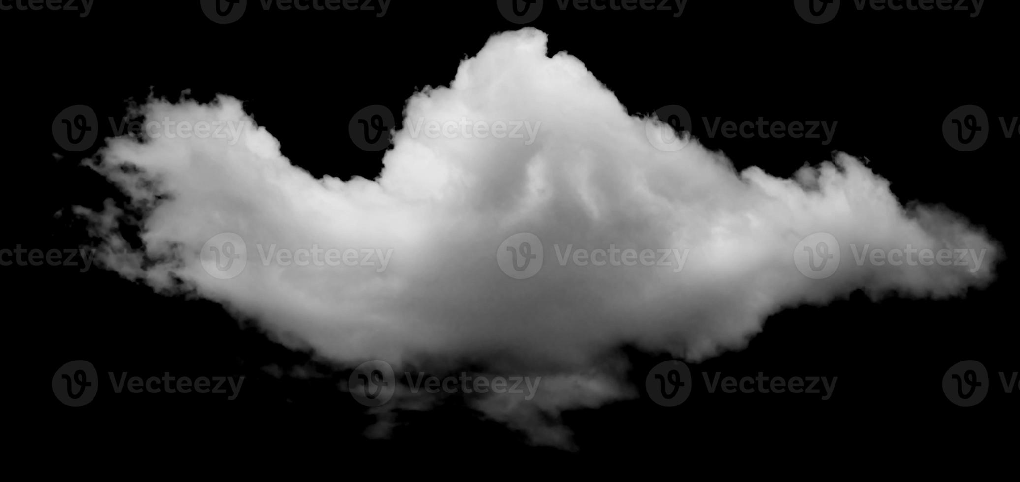 White cloud isolated on black background,Textured smoke,brush effect photo