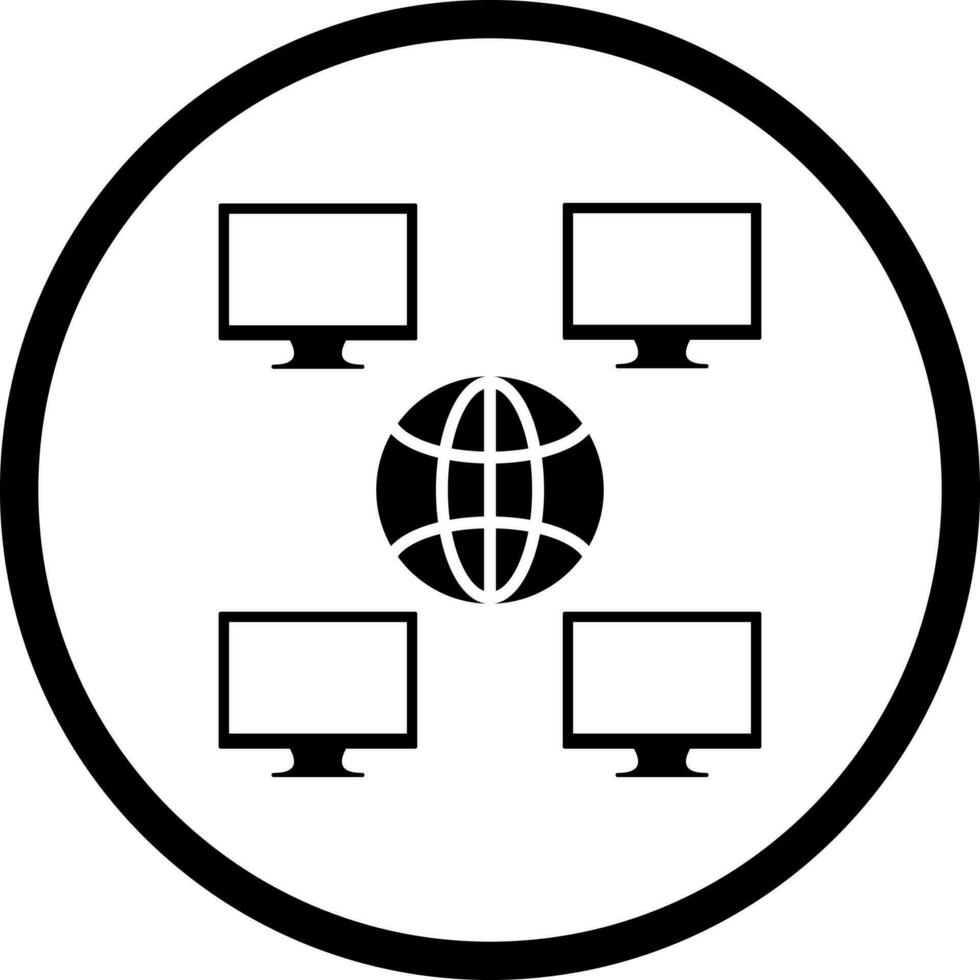 Unique Company Network Vector Icon