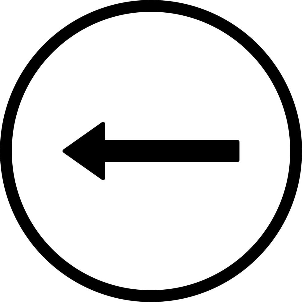 Unique Left Arrow Vector Icon