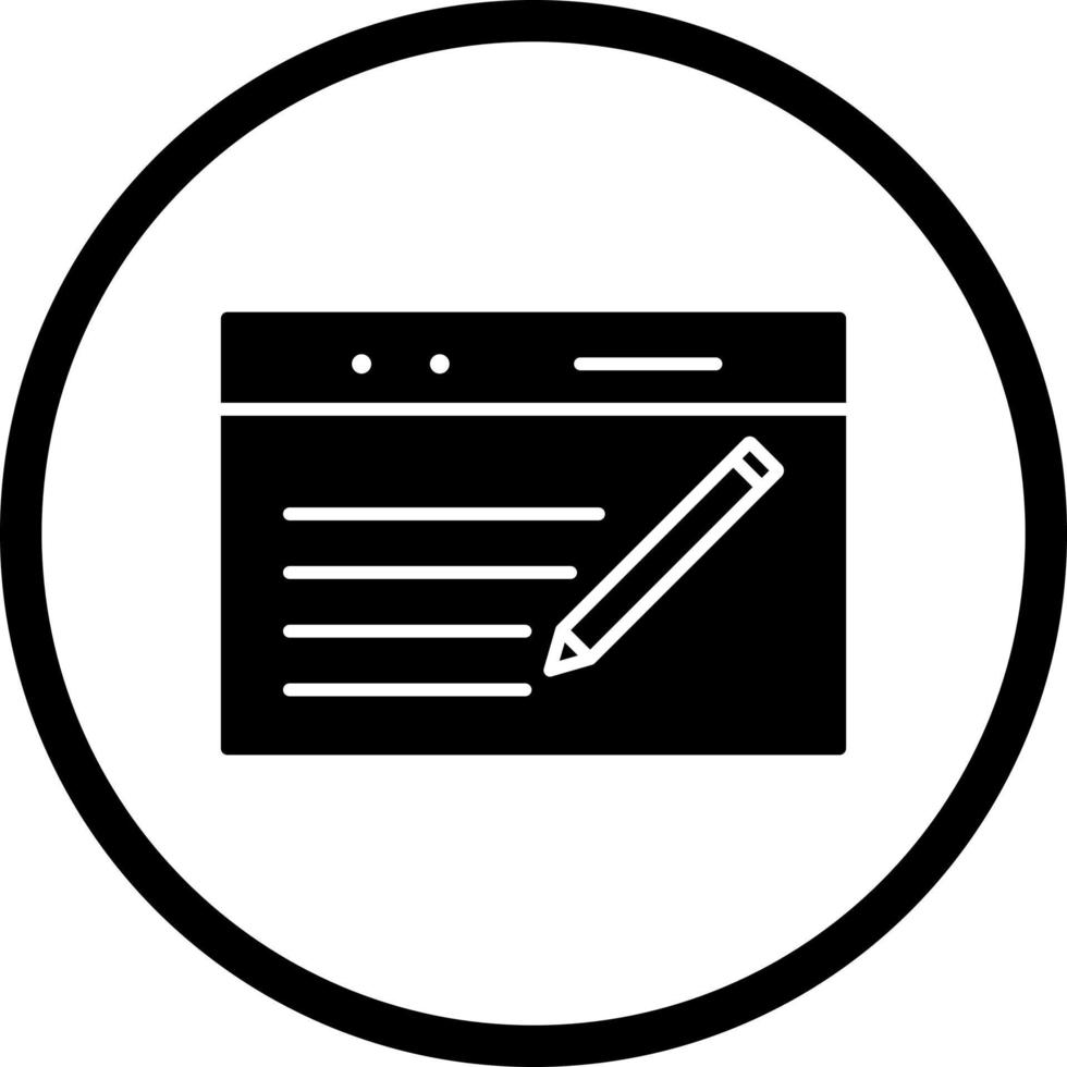 Unique Blogging Service Vector Icon
