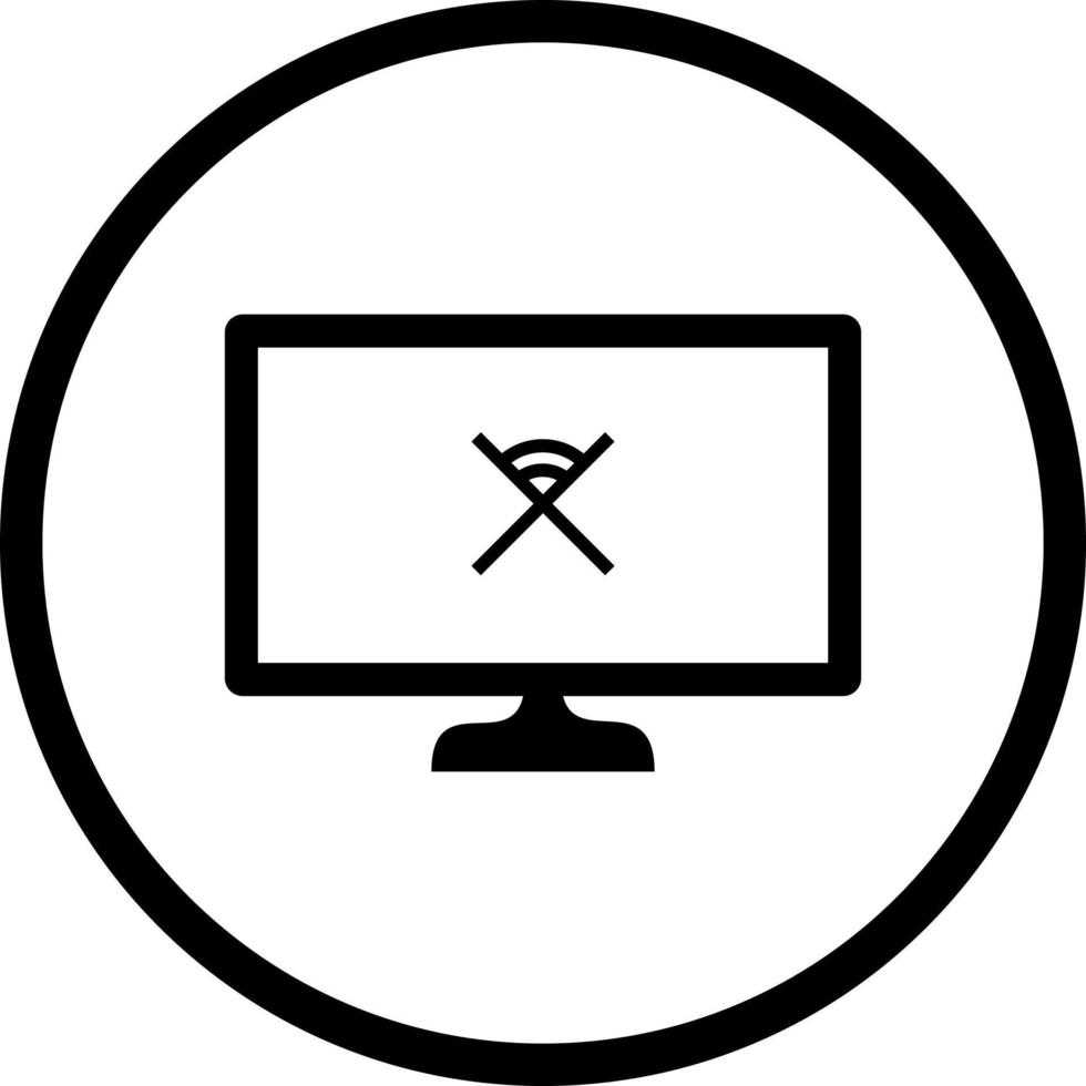 Unique Disconnected Network Vector Icon