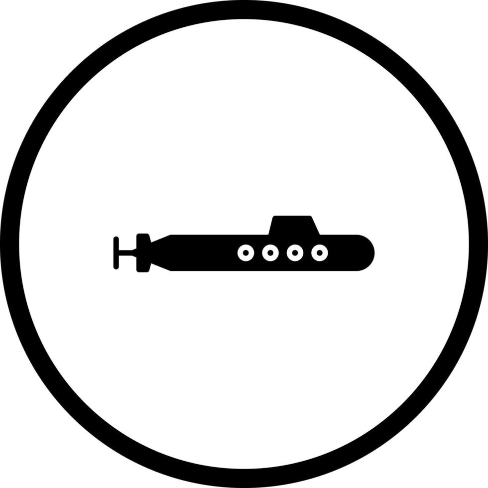 icono de vector submarino