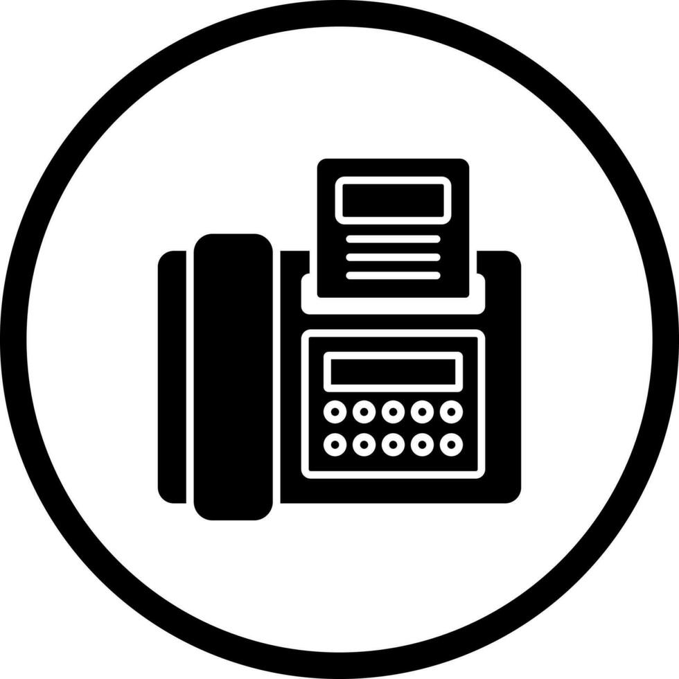 icono de vector de fax