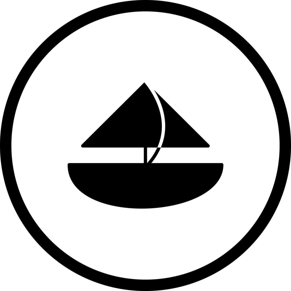 Small Yacht Vector Icon