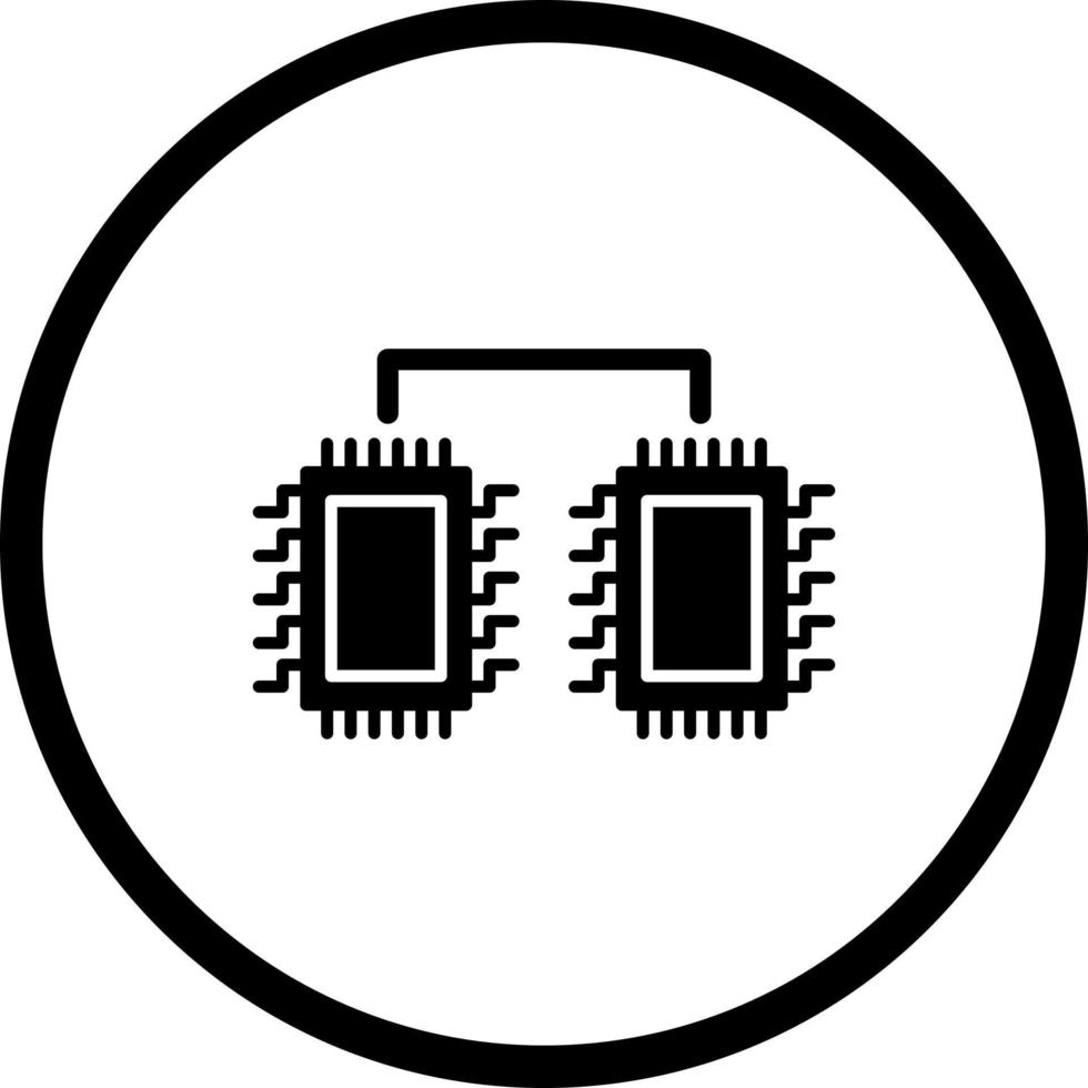 Processors Connected Vector Icon