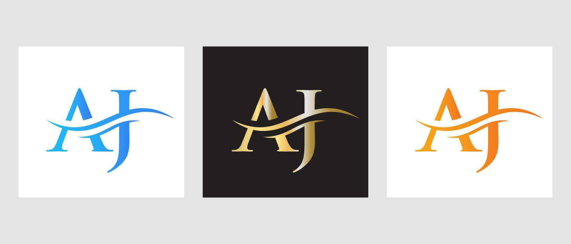 Initial Monogram Letter AJ Logo Design. AJ Logotype Template vector