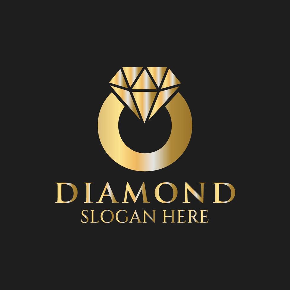 Letter O Diamond Logo Design. Jewelry Logo With Diamond Icon Vector Template