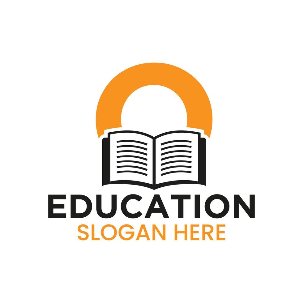 Letter O Education Logo Concept With Open Book Icon Template vector