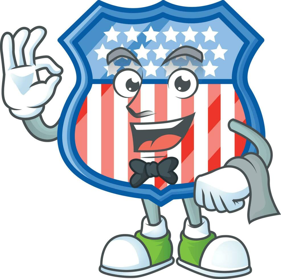 Shield badges USA icon design vector