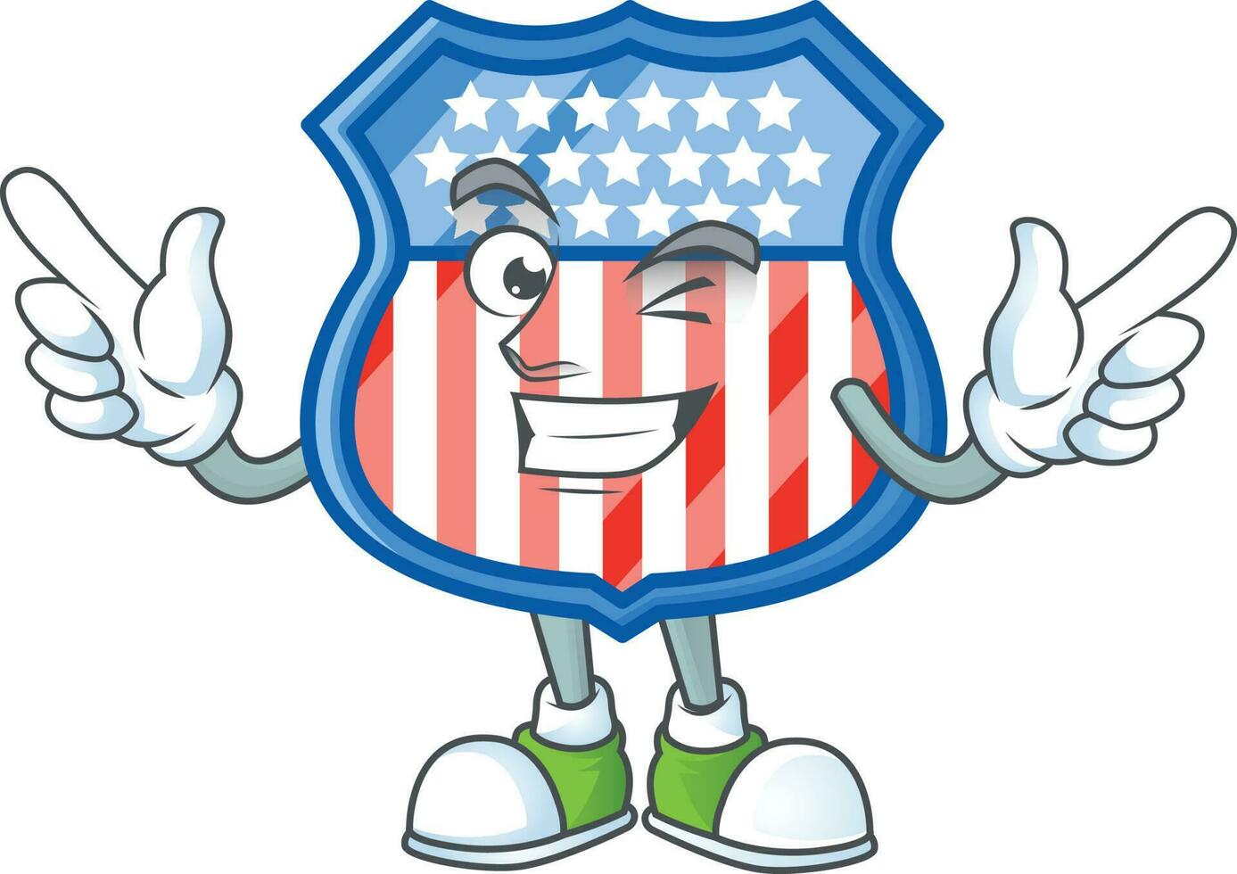 proteger insignias Estados Unidos icono diseño vector