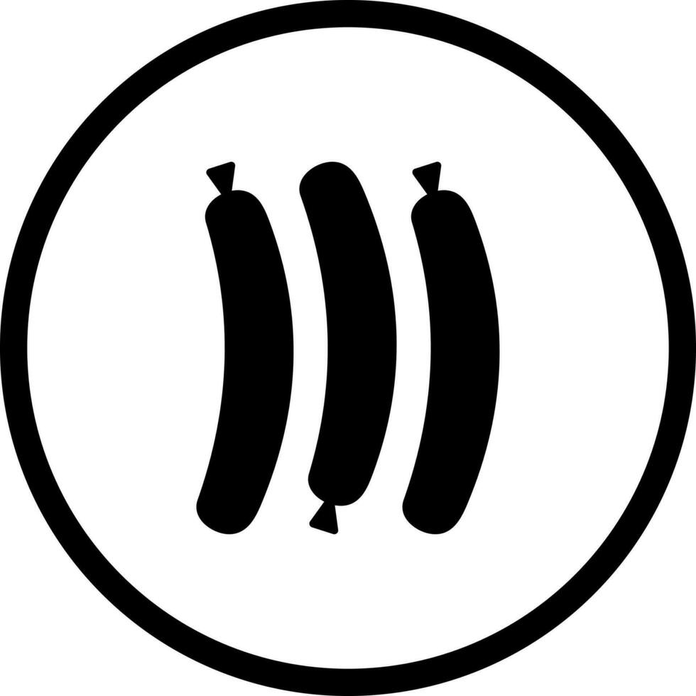 Hot Sausage Vector Icon