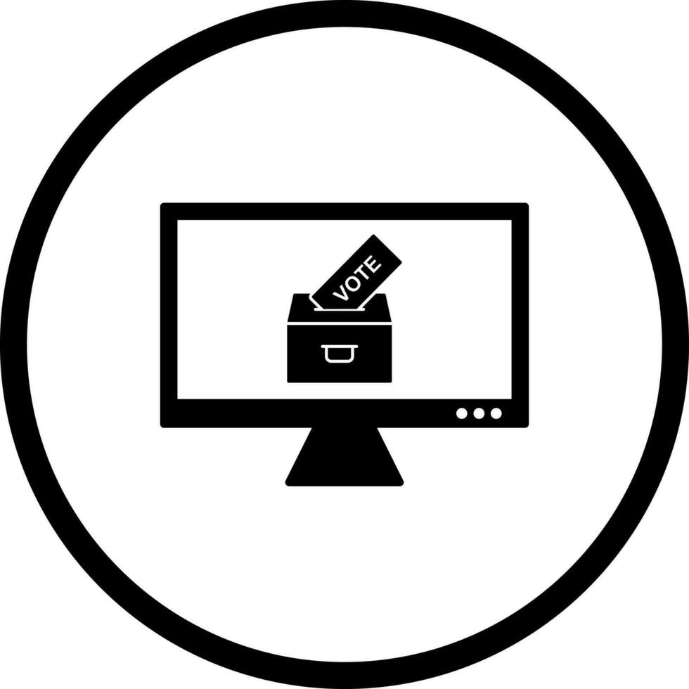 Online Vote Vector Icon