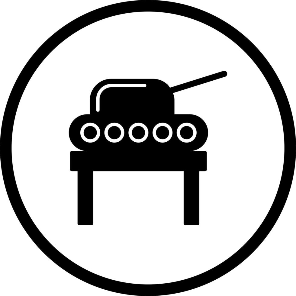 icono de vector de exhibición de tanque