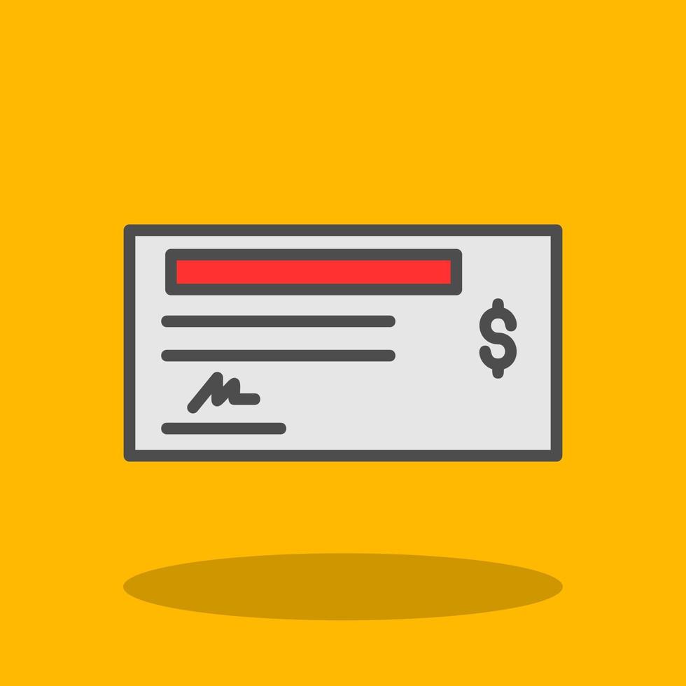 Cheque Vector Icon Design