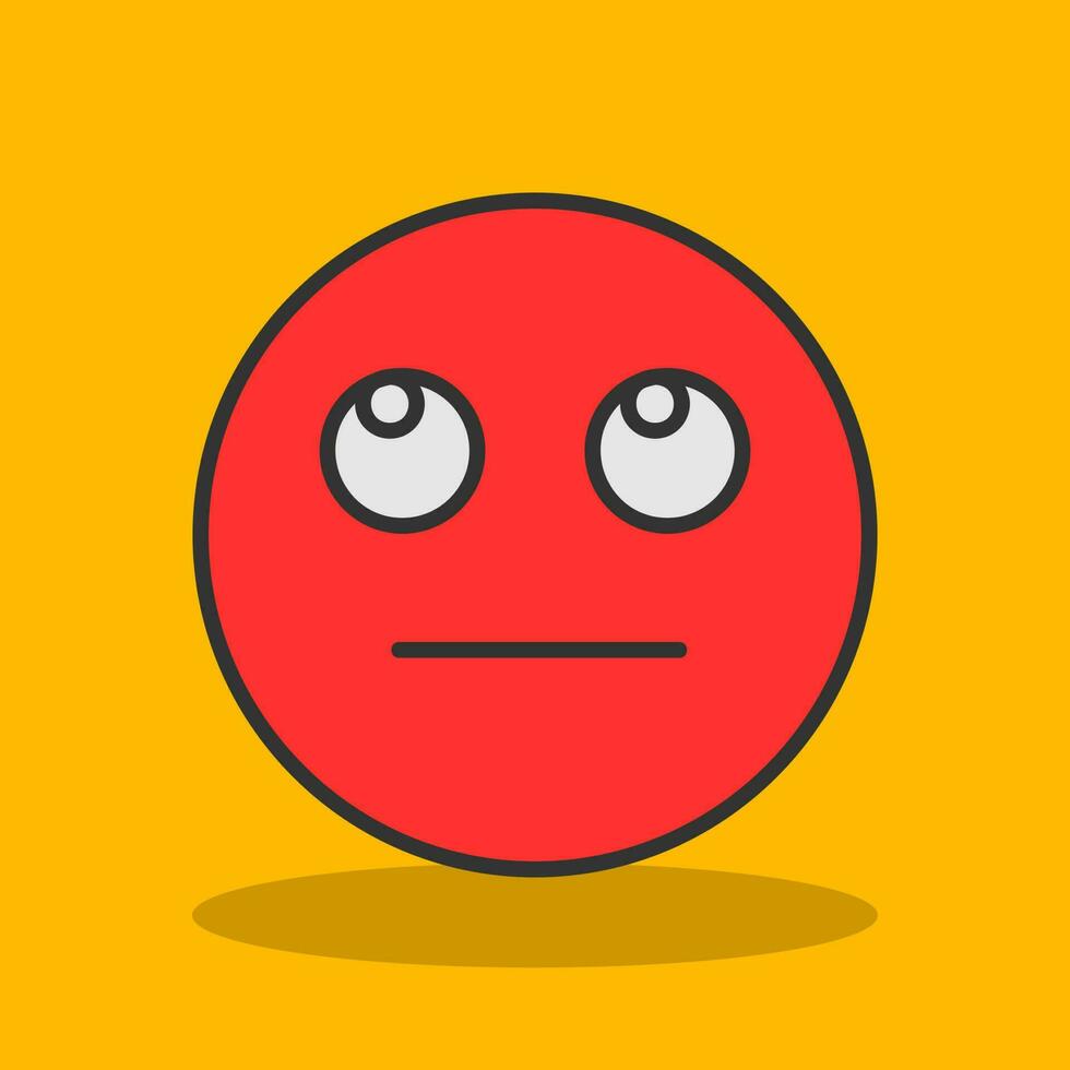Face with Rolling Eyes Vector Icon Design