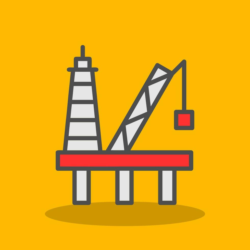 Oil Platform Vector Icon Design