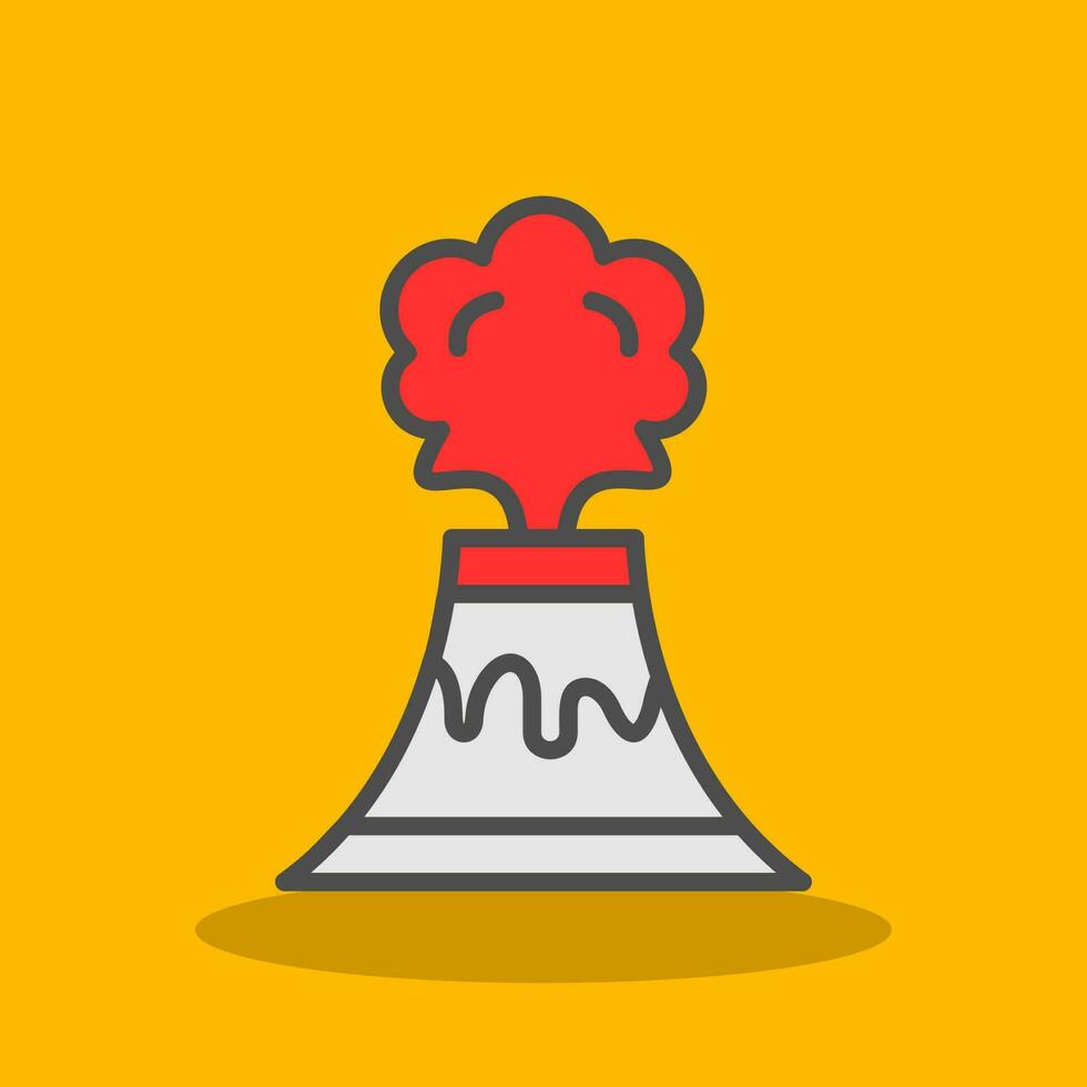 Volcano Vector Icon Design
