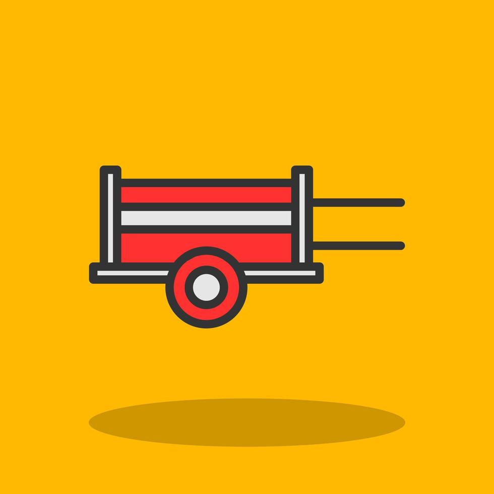 Wood Cart Vector Icon Design