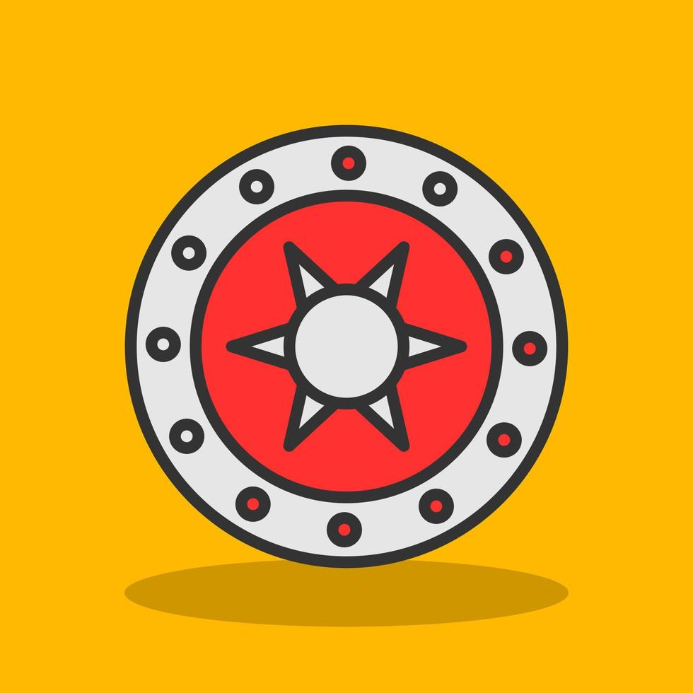 Steel Shield Vector Icon Design