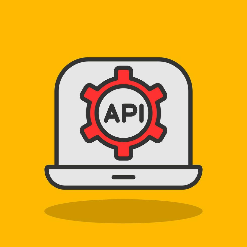 diseño de icono de vector de API