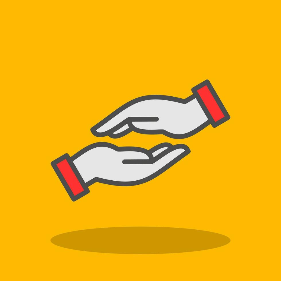 Helping Hand Vector Icon Design