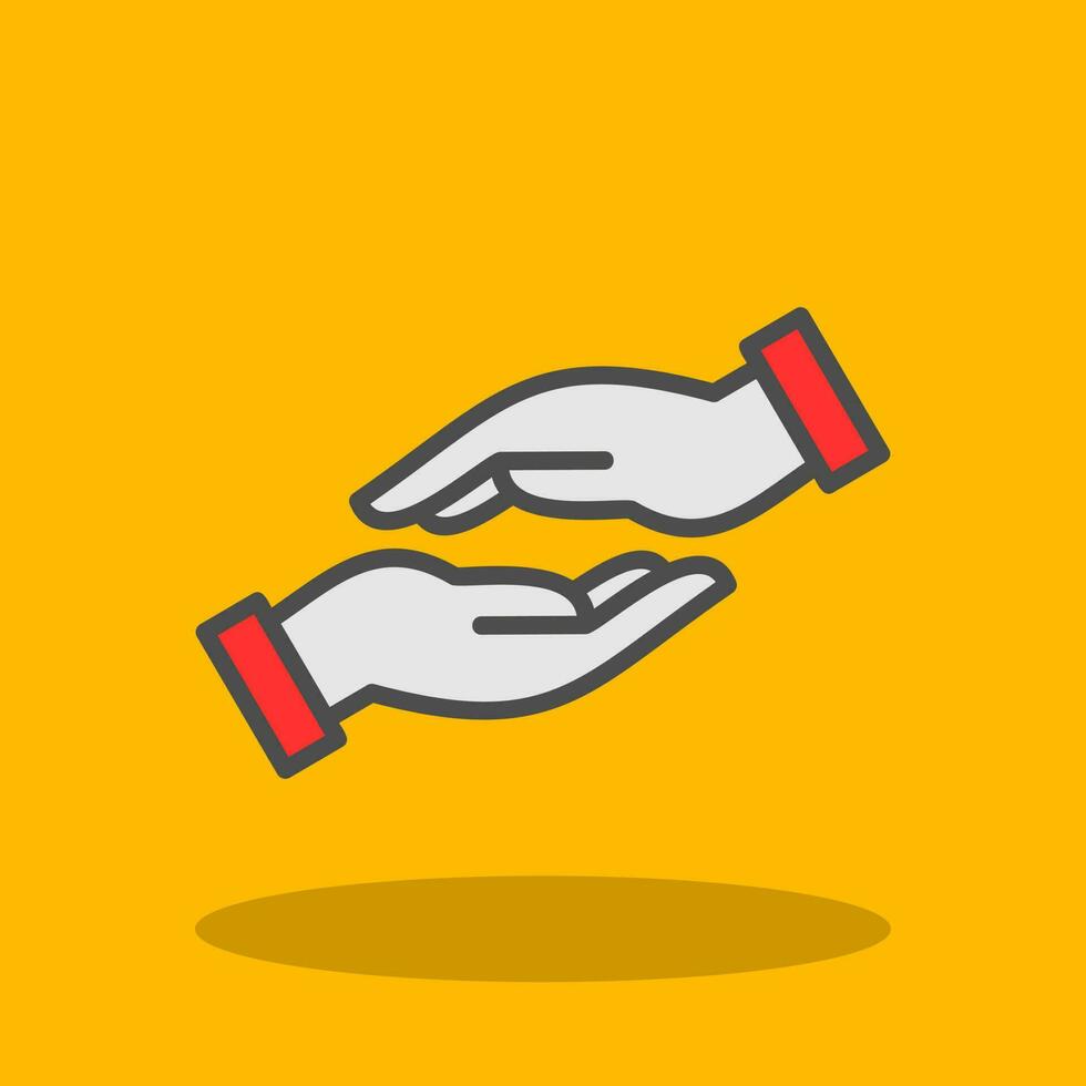 Helping Hand Vector Icon Design