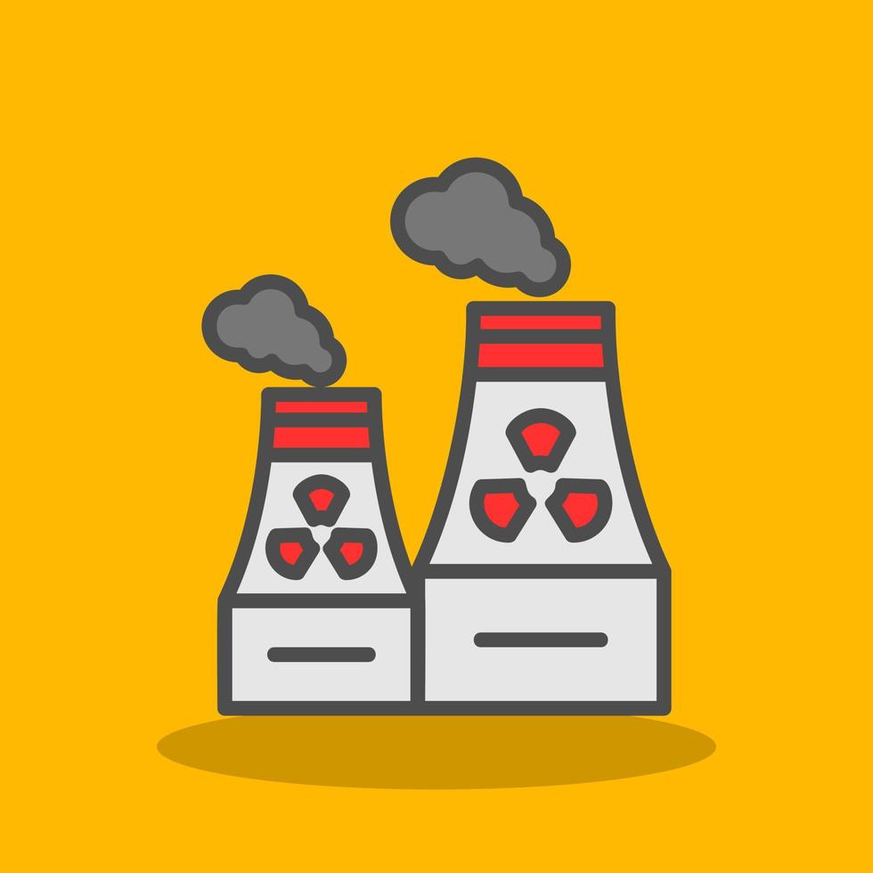 diseño de icono de vector de contaminación nuclear