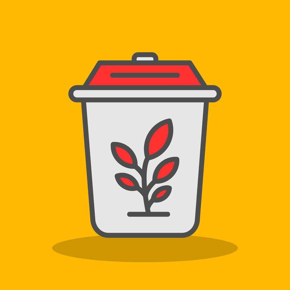 Plant Trash Vector Icon Design