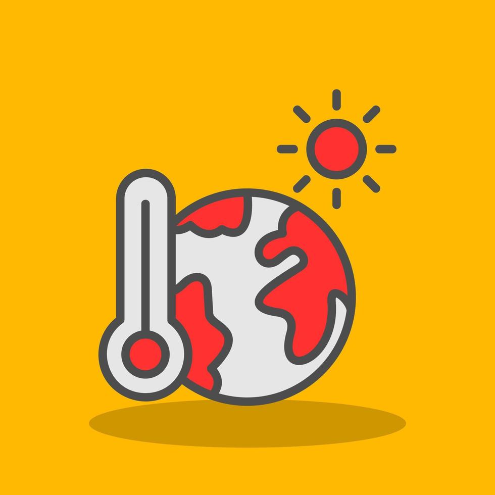 diseño de icono de vector de calentamiento global