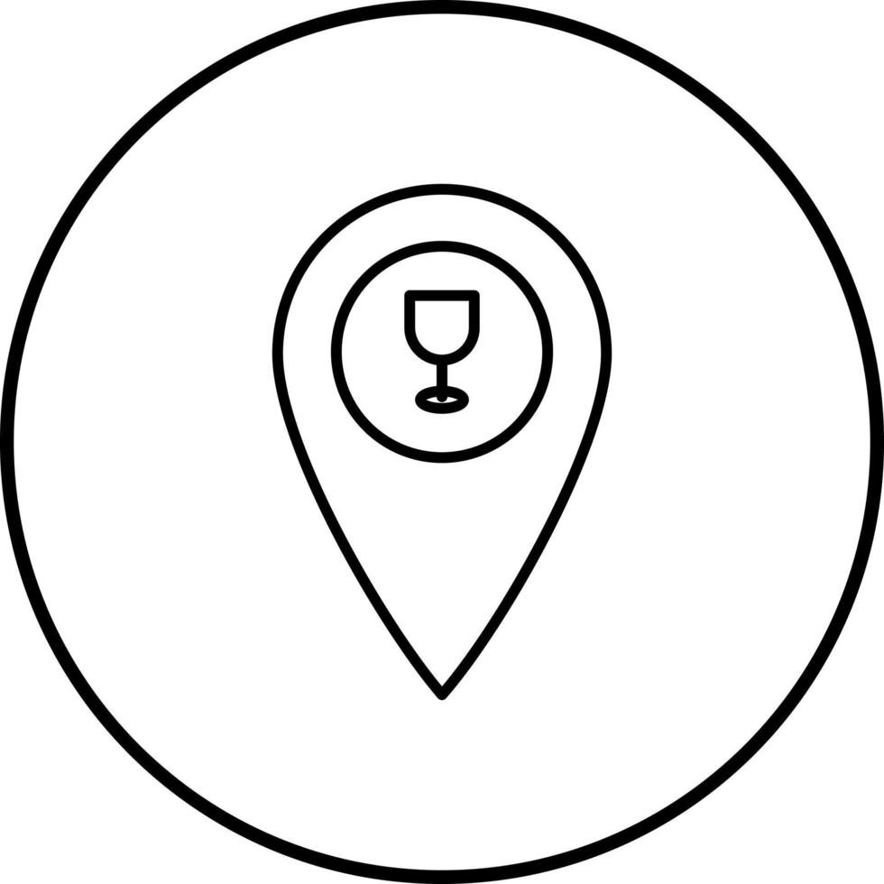 Unique Bar Location Vector Icon