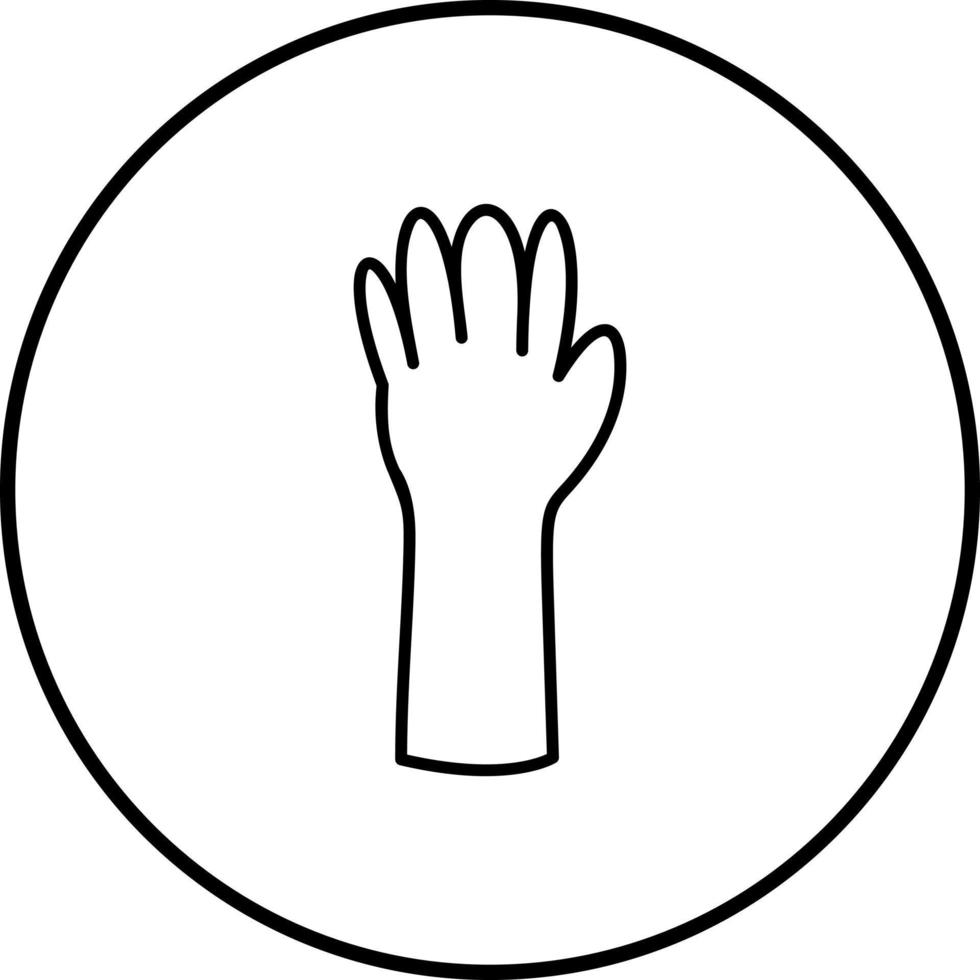 icono de vector de guantes únicos