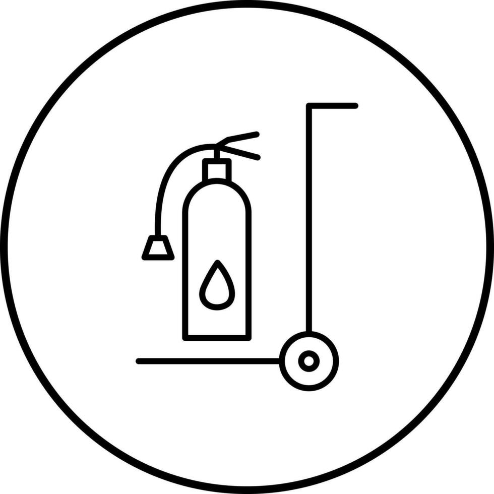 Unique Moveable Extinguisher Vector Icon