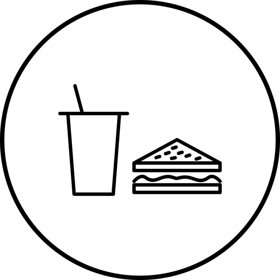 icono de vector de almuerzo único