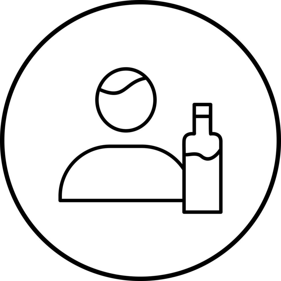 Unique Man And Drink Vector Icon