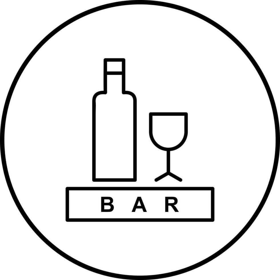 Unique Bar Sign Vector Icon